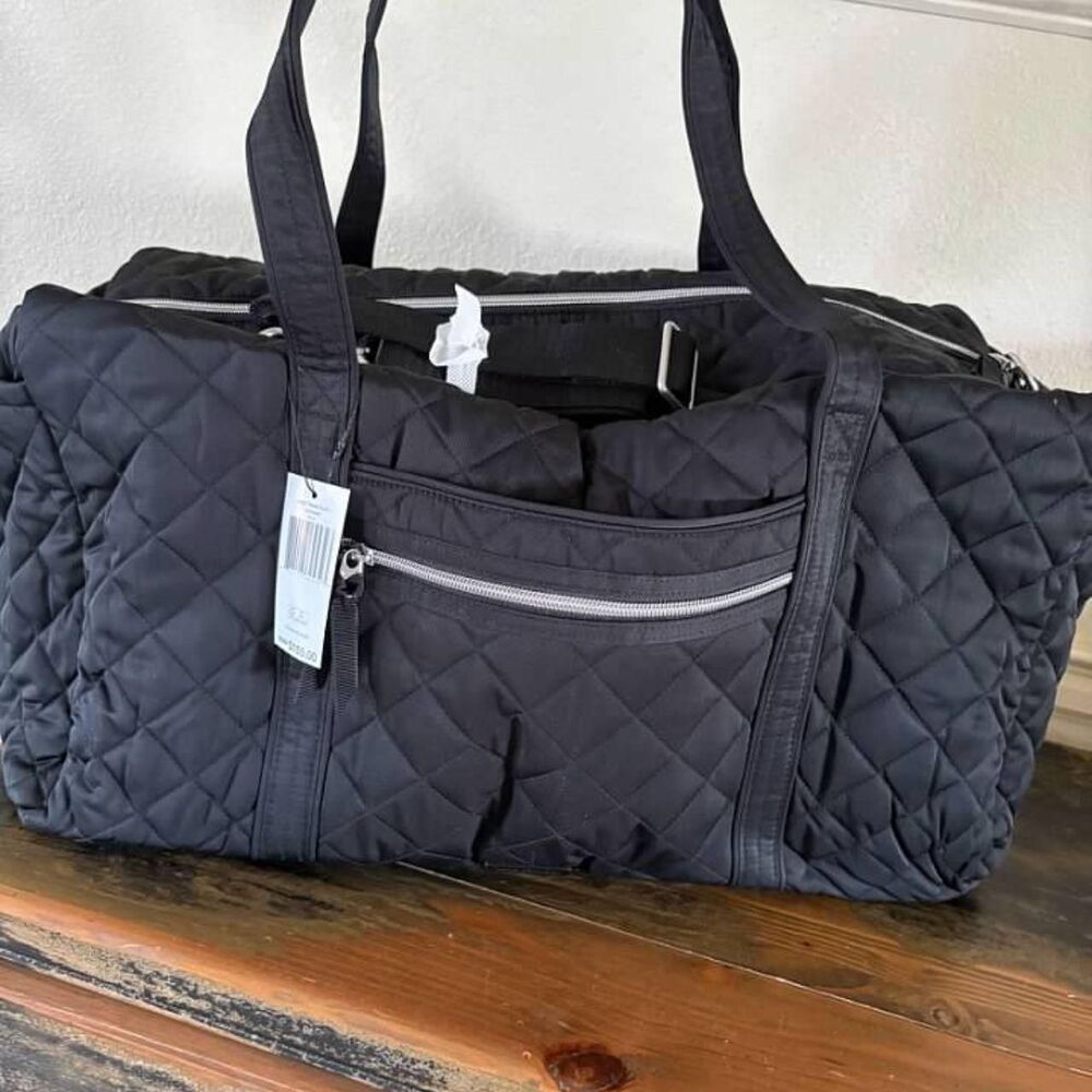Vera Bradley Performance Twill Large Travel Duffle Bag - Black - NWT